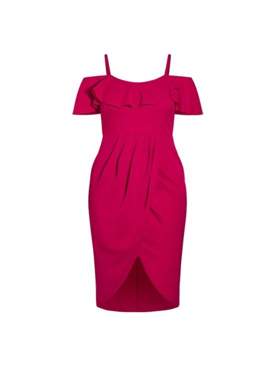 City Chic Dresses & Skirts - City Chic Flirtation Drape Midi Dress